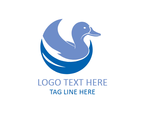 Standing Duck Logo for Wildlife and Farm Branding