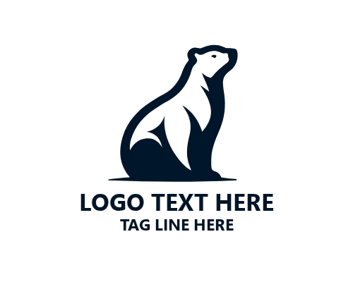 Standing Polar Bear Logo for Strong and Professional Brands