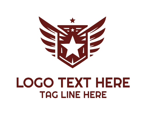 Star Military Shield Logo
