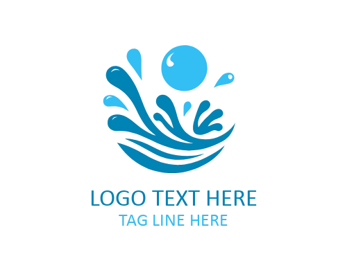 Star Shape Water Splash Logo