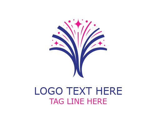 Starburst Fireworks Logo for Festive Events and Holiday Branding