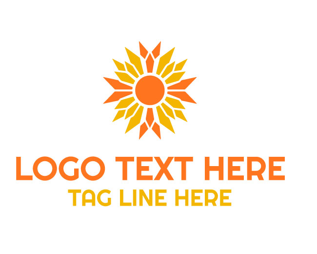  Starburst Geometric Sun Logo