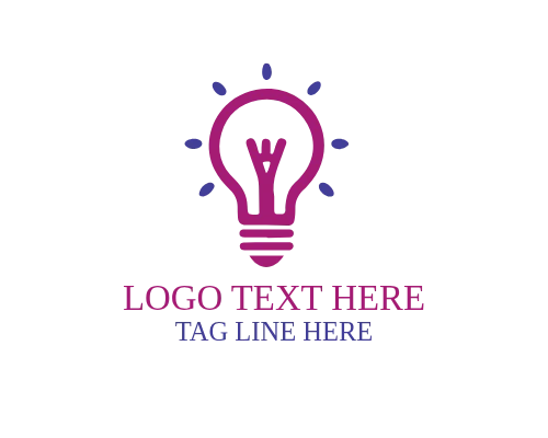 Startup Growth Idea Bulb Logo