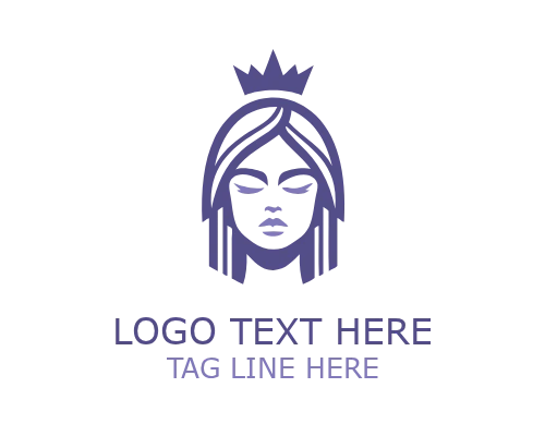 Statement Queen Crown Logo for Bold Luxury Branding