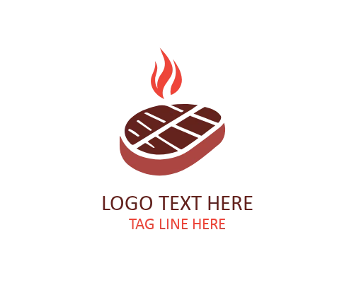 Steak BBQ Flame Logo