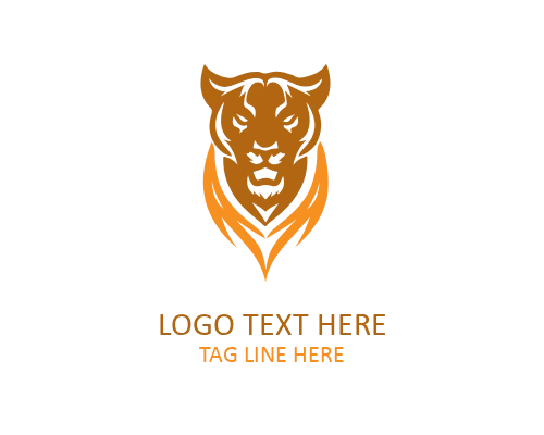 Stealth Panther Head Outline Logo