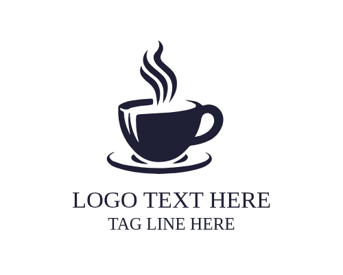 Steaming Coffee Cup Logo