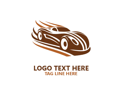 Street Racing Sports Fast Car Logo Description: