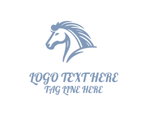 Strength Linear Horse Logo