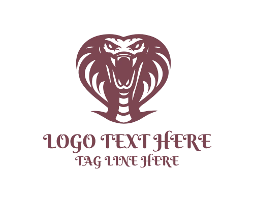 Striking Viper Snake Predator Logo