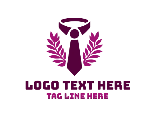 Striped Business Tie Fashion Logo