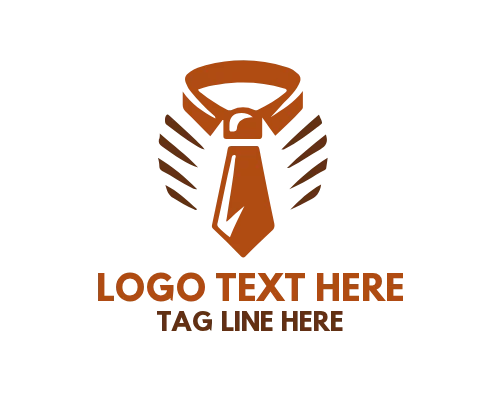 Striped Fashion Tie Stylish Logo