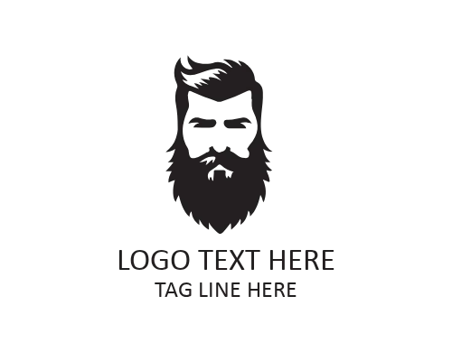 Strong Beard Face Mascot Logo