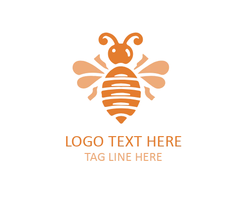 Strong Bee Symbol Logo Design