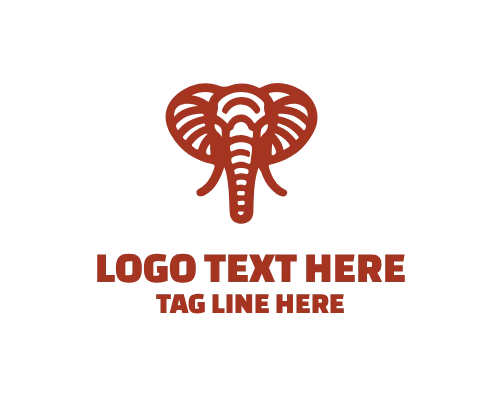 Strong Bold Elephant Logo
