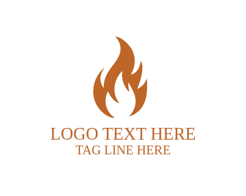 Strong Fire Flame Brand Logo