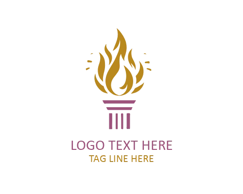 Strong Foundation Pillar Logo for Construction Brands