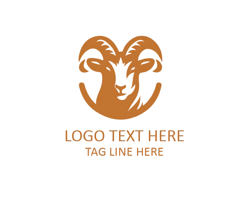Strong Goat Emblem Logo Design
