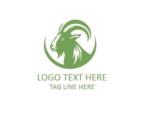 Strong Goat Head Mascot Logo