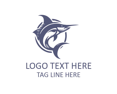 Strong Marlin Fish Logo for Marine and Sport Branding