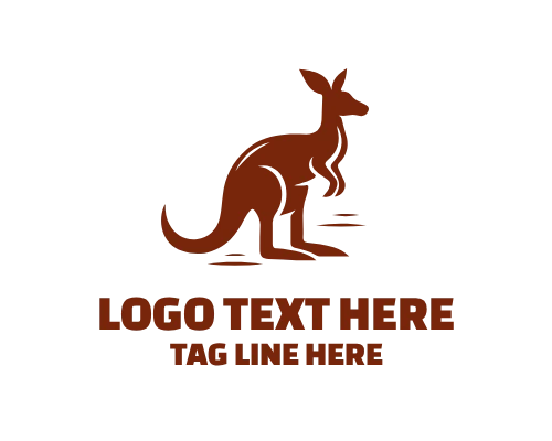 Strong Outline Kangaroo Logo