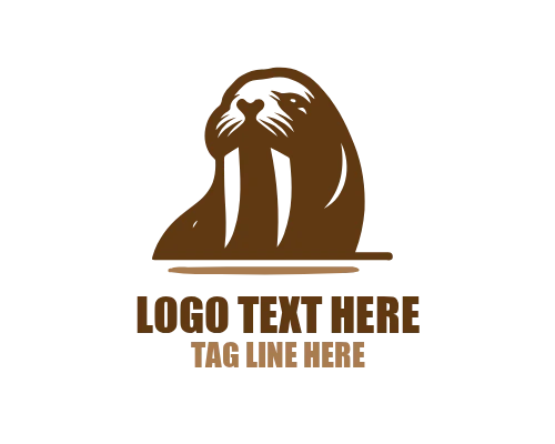 Strong Walrus Mascot Logo for Bold Brand Identity