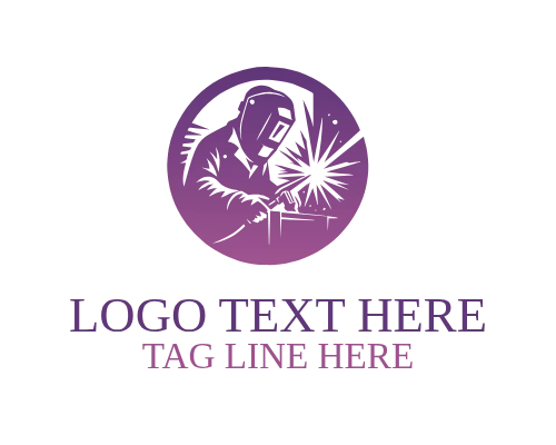 Strong Welder Mask Emblem Logo