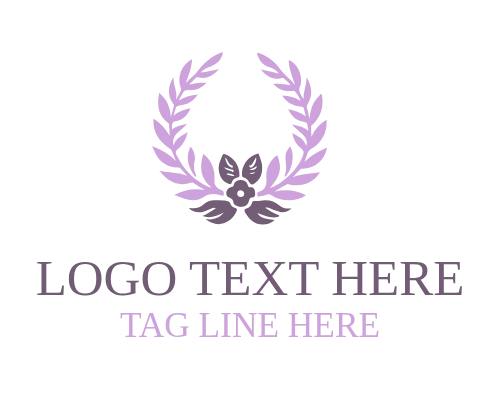 Style Decorative Wreath Logo