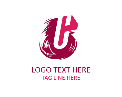 Stylish Artistic Brush Letter U Symbol Logo for Modern Identity