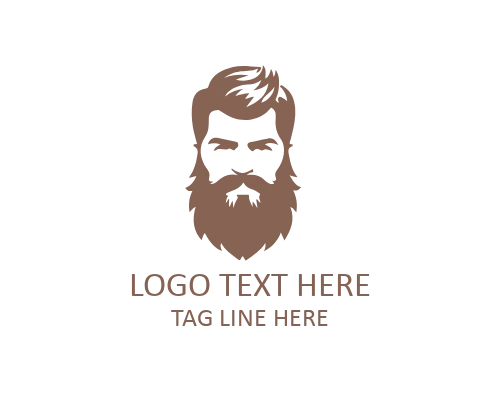 Stylish Barber Beard Guy Logo