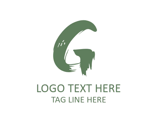 Stylish Brush Letter G Brandmark Logo for Modern Branding
