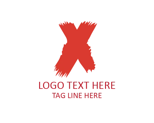 Stylish Brush Letter X Logo