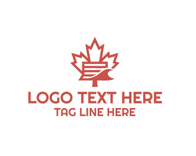 Stylish Canadian Shipping Logo