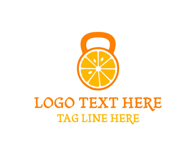 Stylish Citrus Fitness Logo