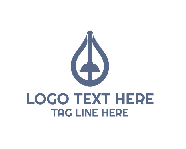 Stylish Drain Drop Logo
