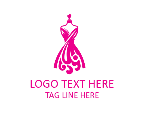 Stylish Fashion Gown Dress Logo