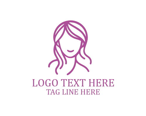 Stylish Female Face Line Logo