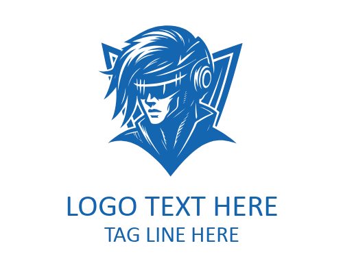 Stylish Female Gamer Mascot Logo
