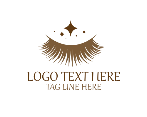 Stylish Feminine Eyelashes Logo
