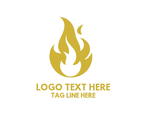Stylish Flame Symbol Logo