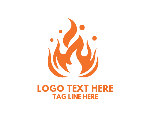 Stylish Flame Vision Logo