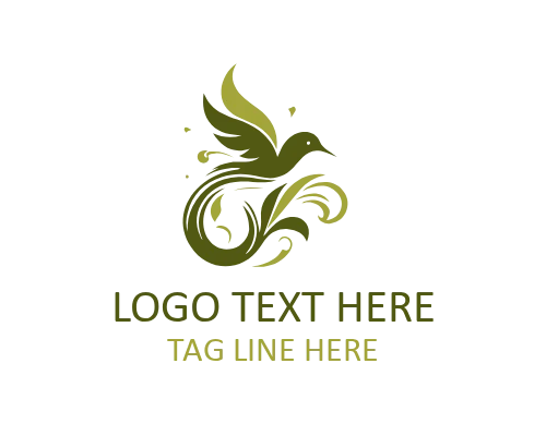 Stylish Flight Bird Logo