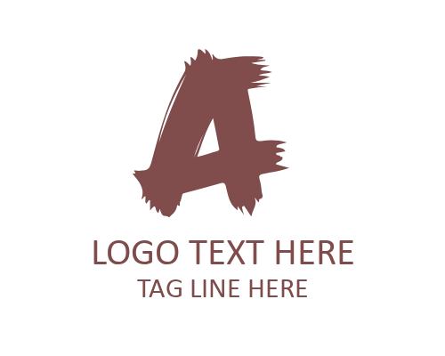 Stylish Handwritten Brush Letter A Logo for Modern Branding