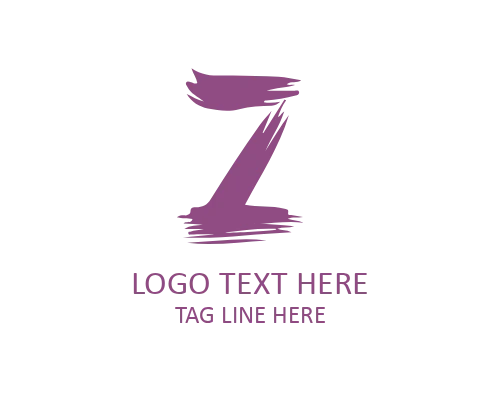 Stylish Ink Brush Letter Z Logo for Modern Branding