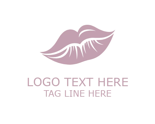 Stylish Lips Emblem Logo for Beauty and Cosmetic Branding