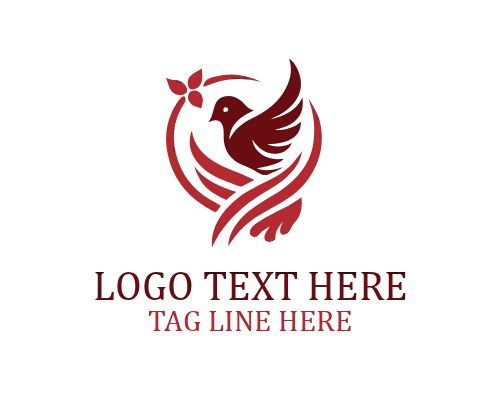 Stylish Love Bird Logo