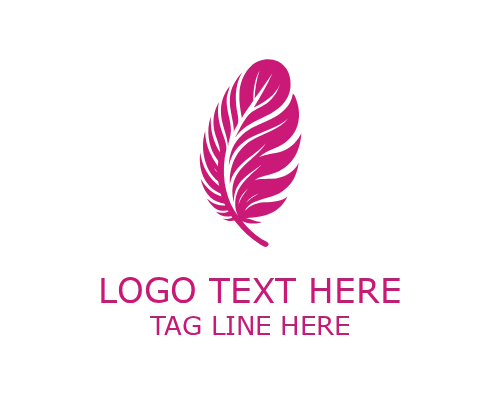 Stylish Minimalist Feather Logo for Fashion Branding