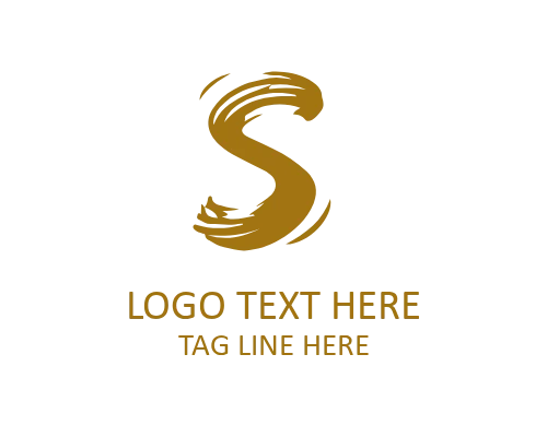 Stylish Modern Brush Letter S Logo for Creative Branding