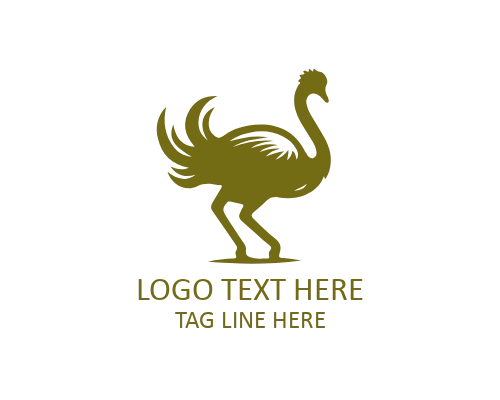 Stylish Ostrich Fashion Logo