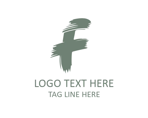 Stylish Paint Brush Letter F Logo for Modern Branding
